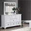 Commode blanche (1 pièce) en bois massif, design décoratif, style contemporain