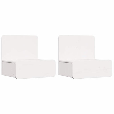 Bedside Table 2 Pcs 44 X 32.5 X 40 Cm Solid Pine Wood