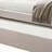 Jagger Fog Fabric Daybed with Roll-Out Trundle, Fully Padded and Slat System, Perfect for Guest Rooms and Small Spaces