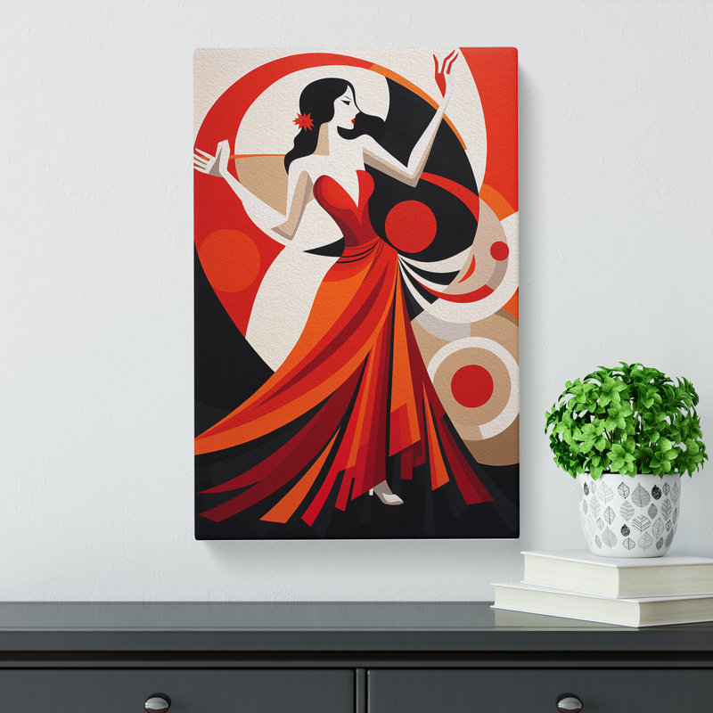 Flamenco Dancer Constructivism - No Frame Print, 50cm H x 35cm W x 3cm D