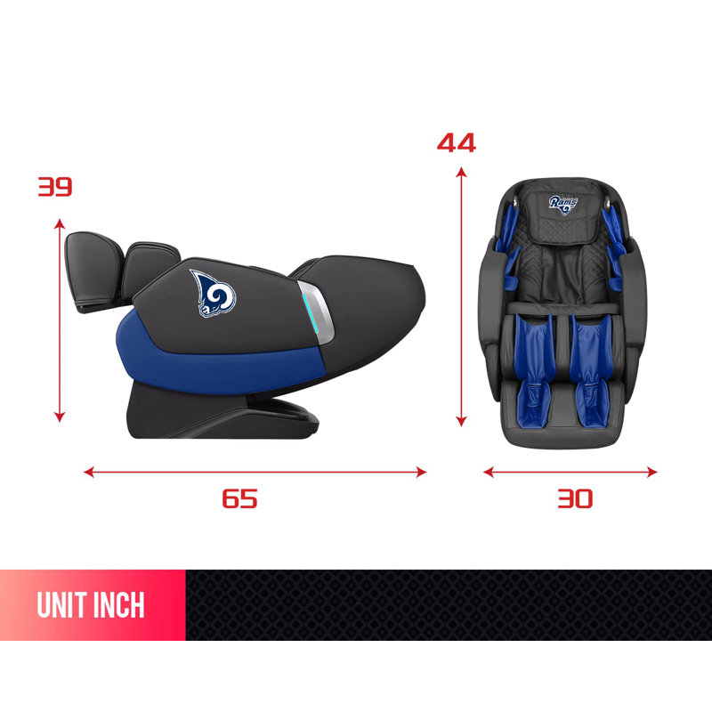 Fauteuil de massage chauffant en similicuir à largeur réglable