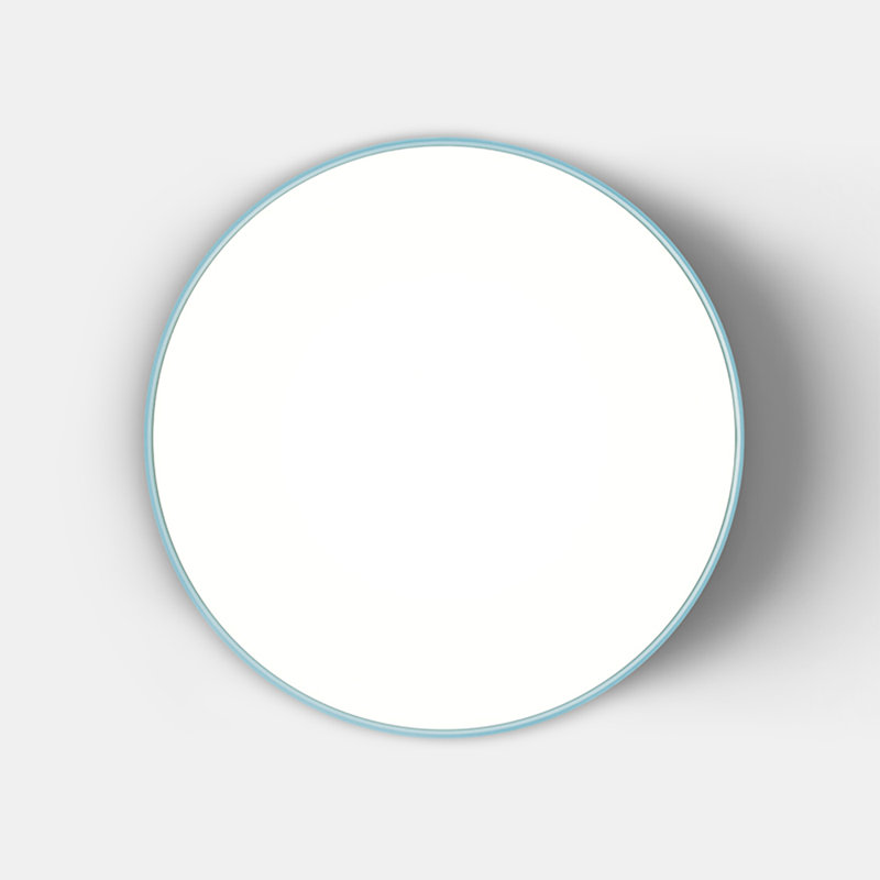 Dove Grey and White Glass LED Flush Mount Ceiling Light