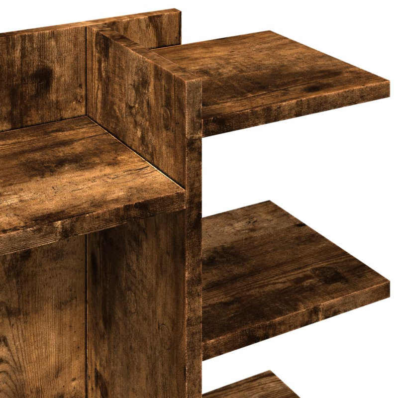 Desk Organiser 42X21.5X42 Cm Engineered Wood, Smoked Oak