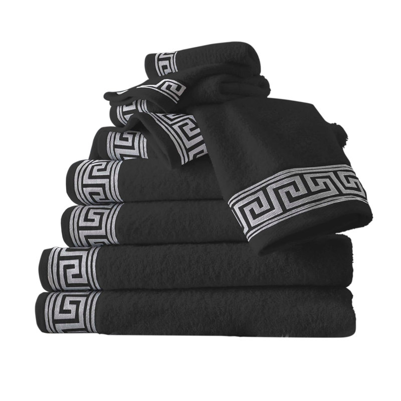 Egyptian Cotton Bathroom Towels, Super Soft, Quick Dry & Ultra Absorbent Hand Towel, Bath Towel & Sheets in Greek Design