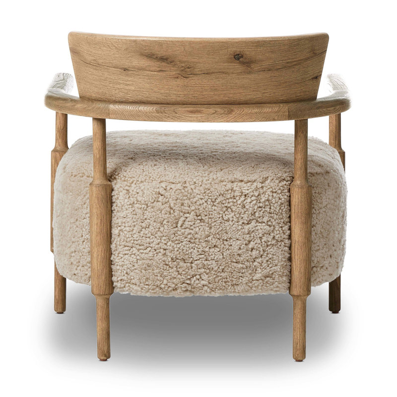 Bennett Chair, Beige Shearling