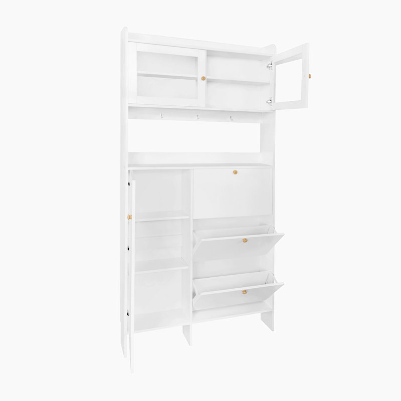 Phillys Shoe Storage Cabinet, White