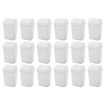 Poubelle de cuisine 7,8 gallons Sterilite SwingTop, blanc (paquet de 18)
