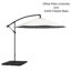 Parasol extérieur en porte-à-faux décalé de 10 pi avec base remplissable 220 lb pour manivelle pour terrasse, cour ou piscine près de Pure Garden (crème)-1865087088