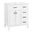 30" White Bathroom Vanity with Ceramic Sink