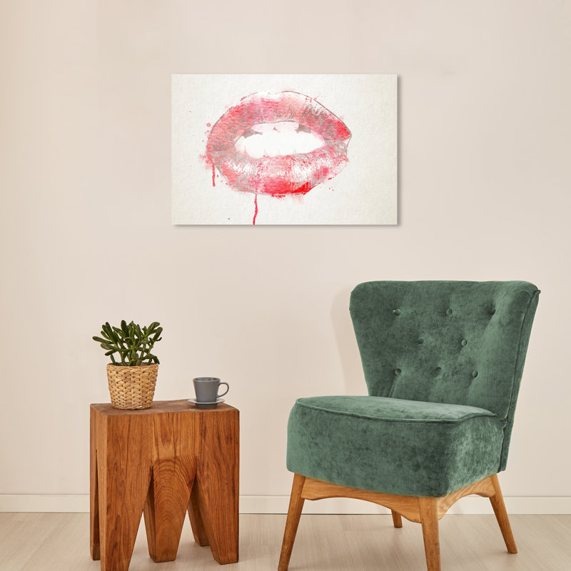 " Bite My Lips ", 16'' H x 24'' W x 0.8" D