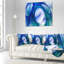 Mystic Blue Fractal - coussin imprimé abstrait-30628636-30628632