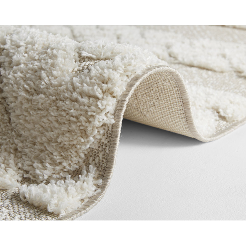 Todra Handira Flatweave Cream Rug, Rectangle 160 x 230cm