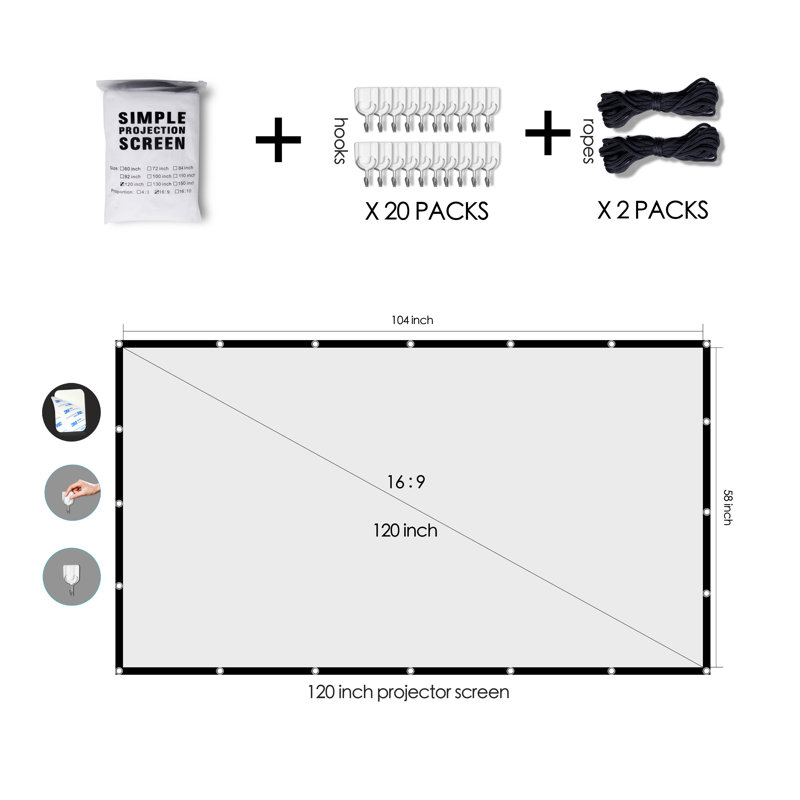 ProHT Outdoor Fixed Frame Projector Screen Projector Screen