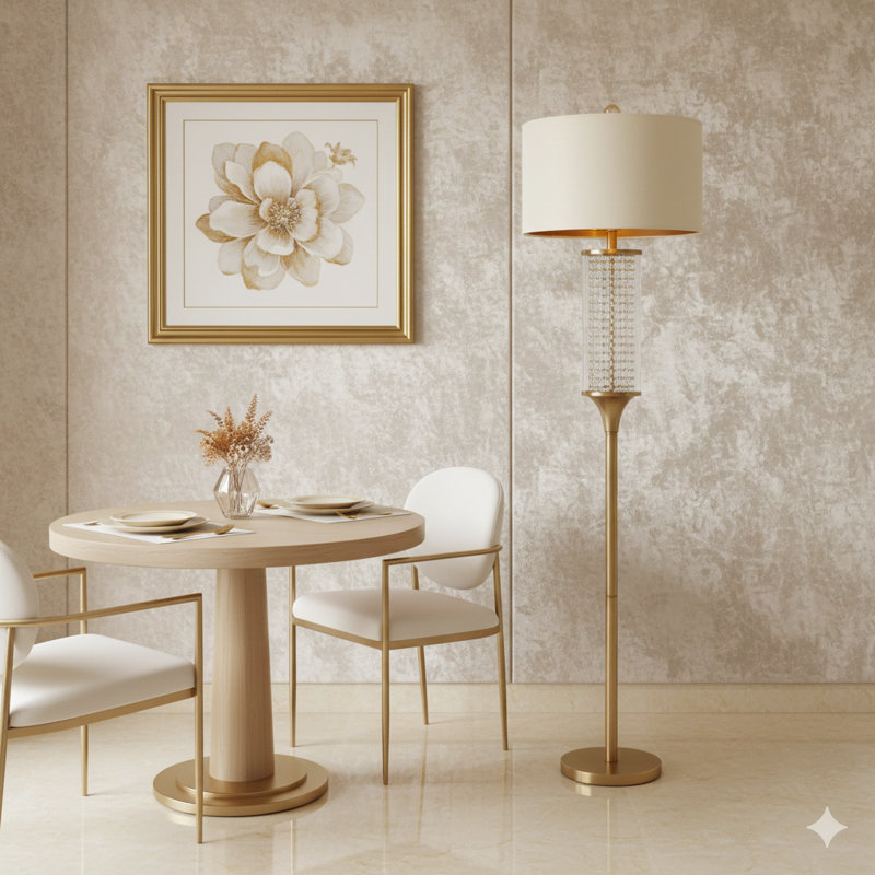 62.25-Inch Pluviam Crystal Floor Lamp