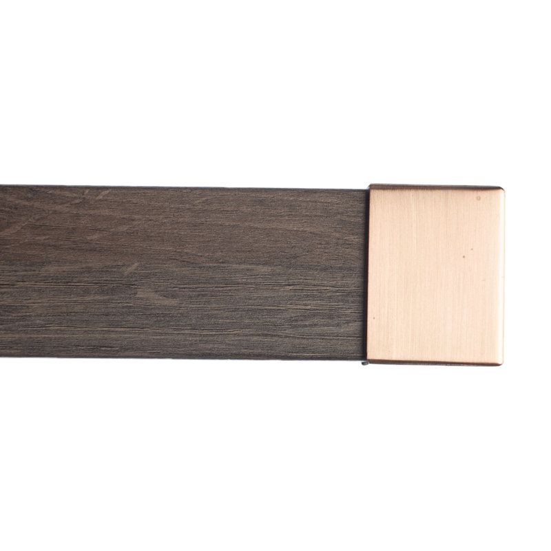 Tringle à rideaux simple 2 po Farwell Wood, H 2 po x l 84 po x P 3,12 po, Chrome