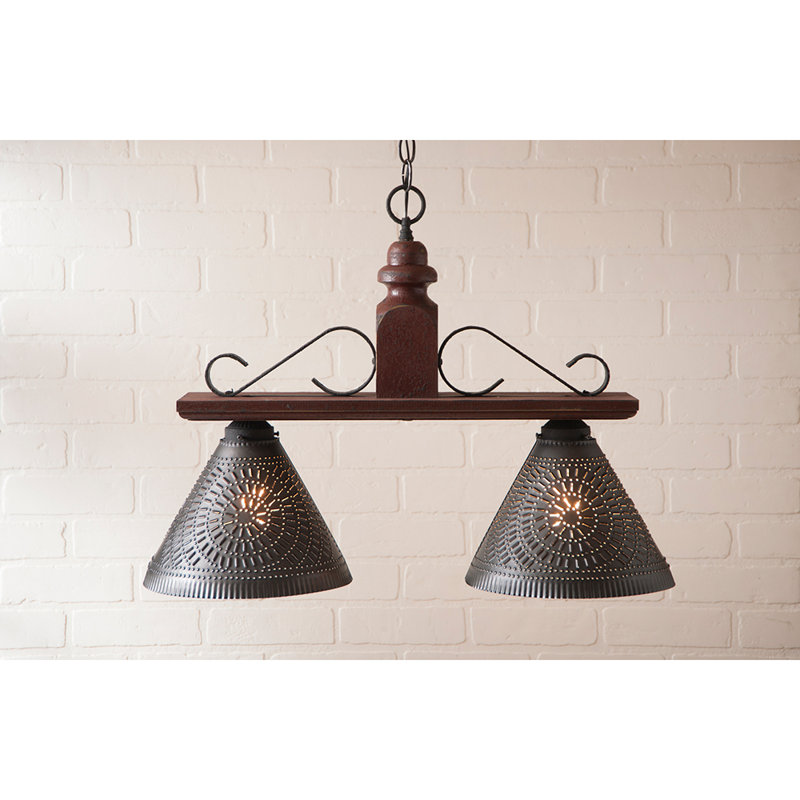 Ranstead 2 - Light Kitchen Island Pendant, Plantation Red