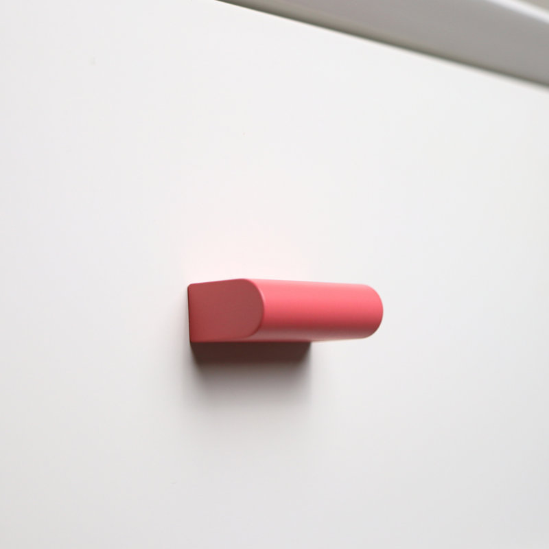 Blush Matte Aluminum Rectangular Cabinet Knob