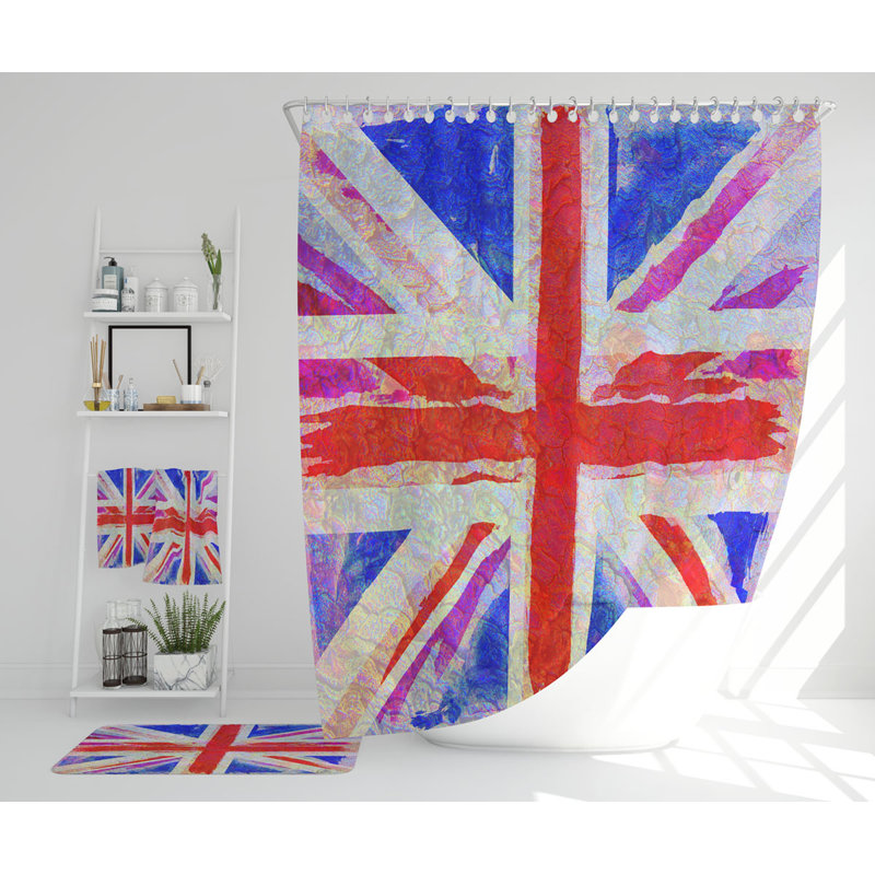 Nian Polyester Shower Curtain Set