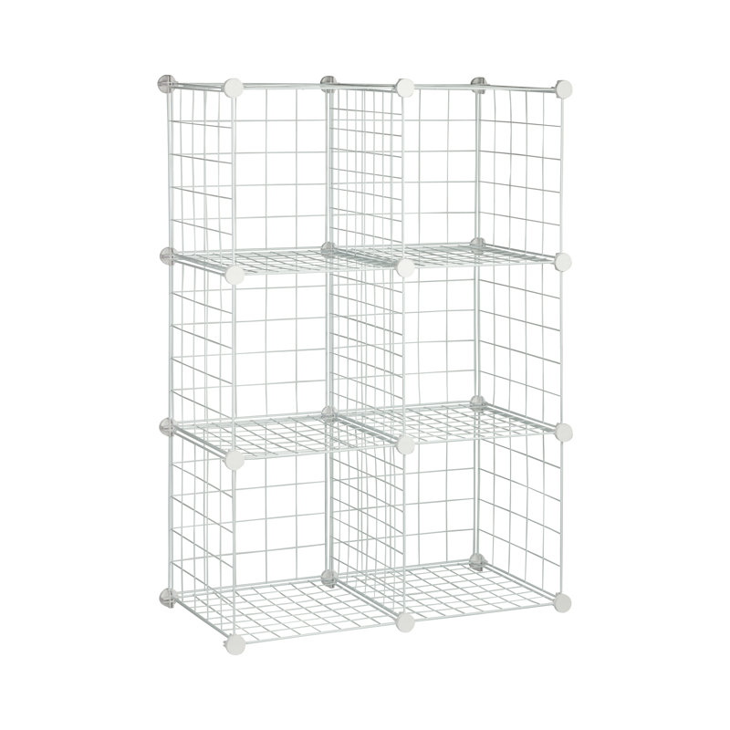 Étagère modulaire à 6 cubes (H 43 po x l 29 po x P 14,5 po), Blanc