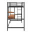 Lit mezzanine simple en métal avec bureau et tablette, structure de lit en métal-114328182
