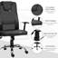 Chaise de bureau ergonomique Stanton Drew, chaise de bureau en maille avec appui-tête-217589262