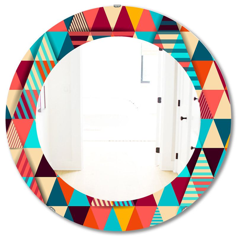 Miroir mural triangulaire Colourfields 35, H 31,5 po x l po