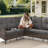 Valierius L-Shaped Outdoor Sectional Sofa Set With Fire Pit, Rocking Chairs & Ottomans-2127957711