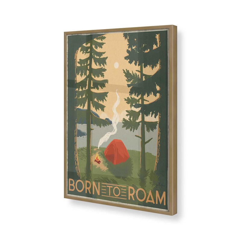 Impression de forêt, Cadre doré brossé, H 25,25 po x l 19,25 po