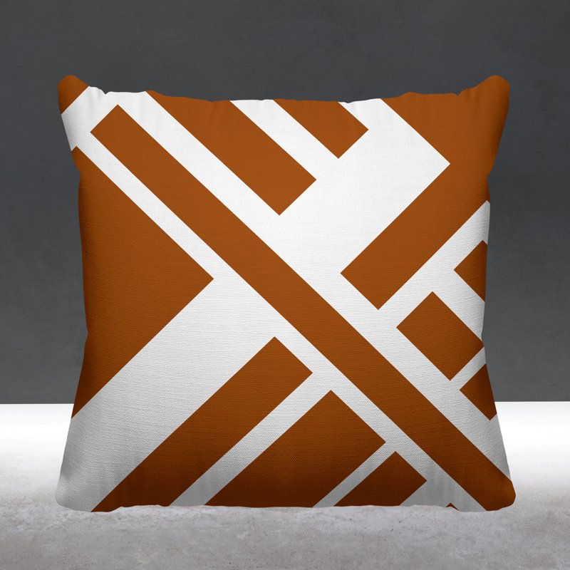 Coastal Calm Square Pillow Cover & Insert, 17W" x 17H", Burnt Orange
