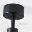 Tourbillon de 60 po Ventilateur de plafond d'intérieur en bois massif noir sans lumière
