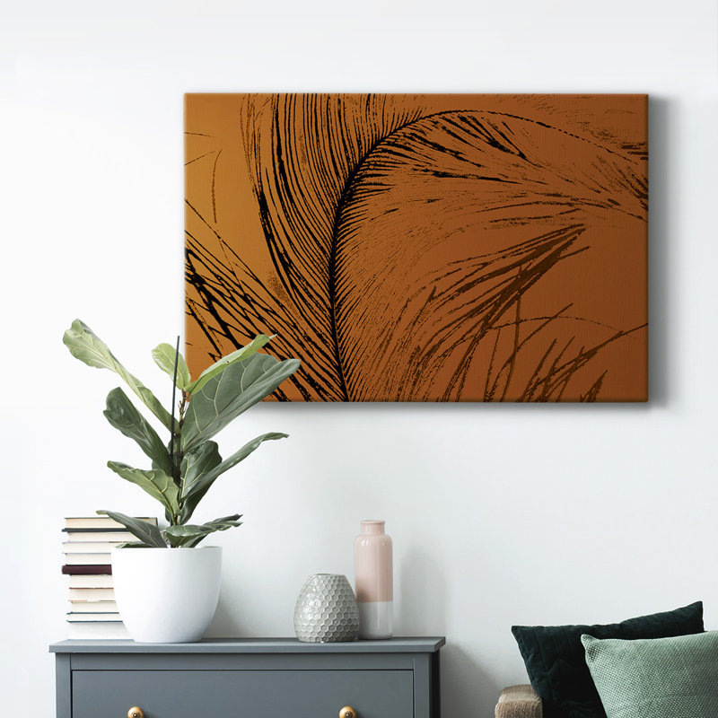 Impression sur toile «Feathered Impression I», H 18 po x l 27 po x P 1 po