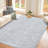 Modern Living Room Rug 6x9 Washable Rug Non Slip Rubber Backing Abstract Stripe Carpet Non Shedding Foldable for Bedroom Nursery Dining Room Grey-627502157-626354442
