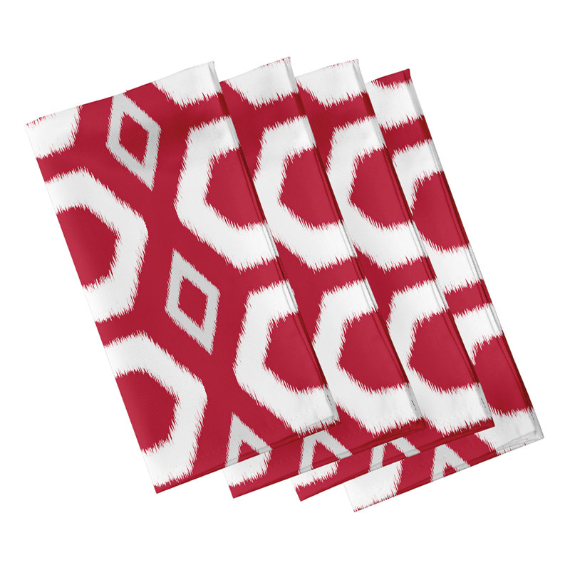Ensemble de serviettes 4 pièces Zavala, L 18 po x L 18 po, Rouge