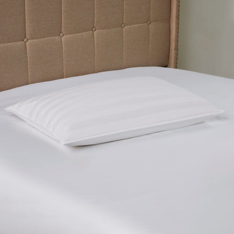 Down Extra Thin, Flat & Plush Bed Pillow for Stomach Sleepers, 20" x 28", White