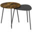 Nesting Side Table 45*45*46.7 cm Manufactured Wood 2 Pieces Nesting Side Table Rustic Brown Nesting Design