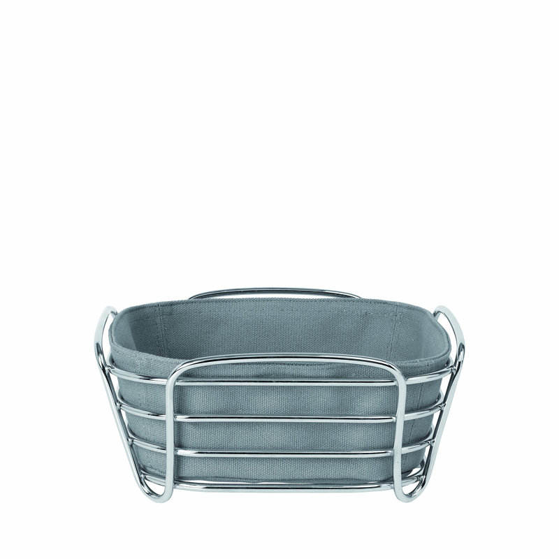 Delara Wire Serving Bread Basket, 9.8", Gray