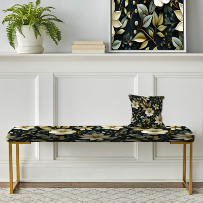 Banc rembourré or