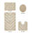 Hugo Premium 100% Cotton 4 Piece Bath Rug Sets with Non-Slip Backing, Machine Washable, Luxurious Chervon Pattern Super Absorbent & Tufted Weave Bath Mat for Bathroom, Shower, and Tub-286268680-286268726