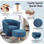  Fauteuil demi-tonneau pivotant avec repose-pieds Sharolynn-340204154
