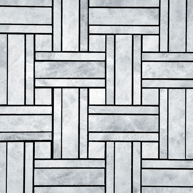 Mirage Porcelain Mosaic Basketweave , Blue
