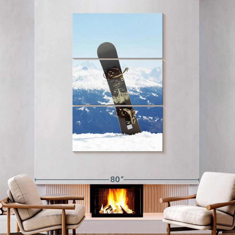 Snowboard Alvord dans la neige, H 74 po x l 48 po