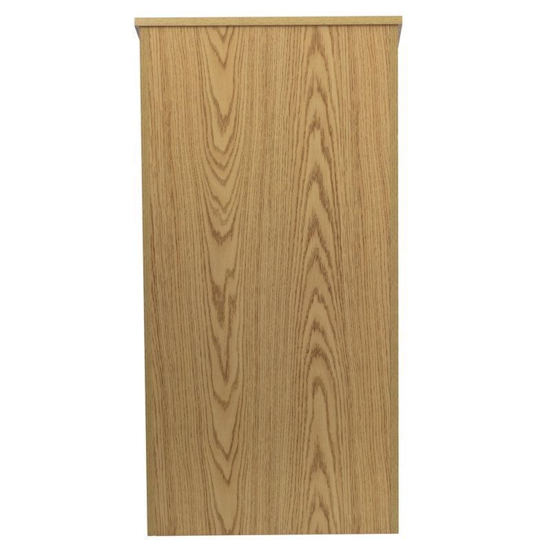 Oak Wood Stand-Up Lectern with Adjustable Shelf