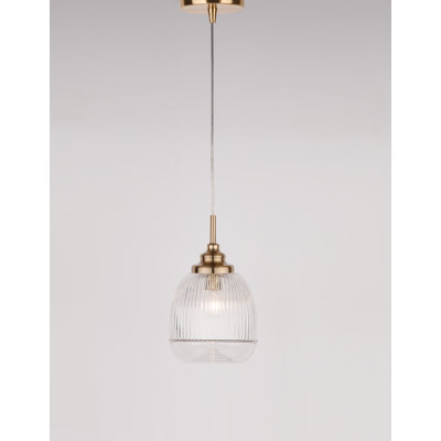 1 - Light Satin Gold Single Pendant