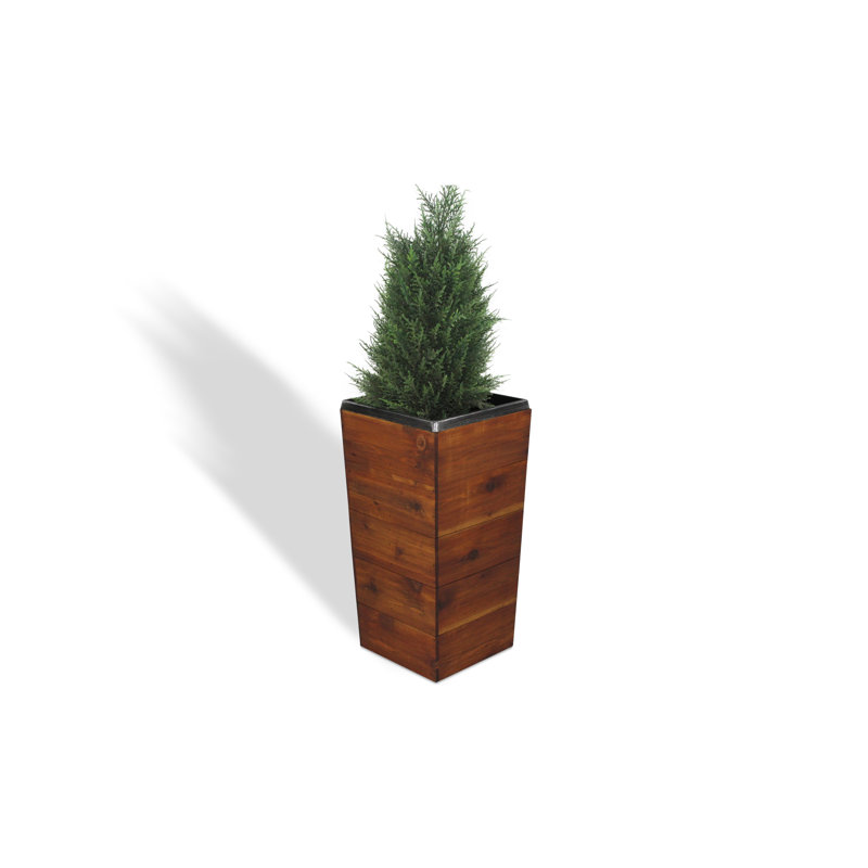 Boîte à fleurs en bois Campton, Moka, H 28 po x l 14 po x P 14 po