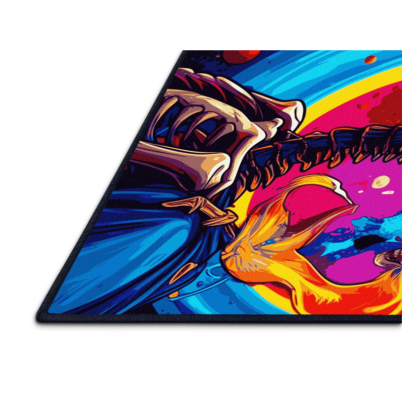 Neon Eruption Rug, Rectangle 6' x 9'