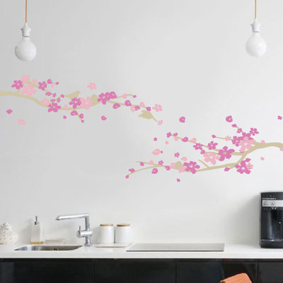 Décalcomanie murale petites fleurs de cerisier