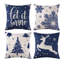 Ensemble de 4 housses de coussin en velours de Noël-135813857