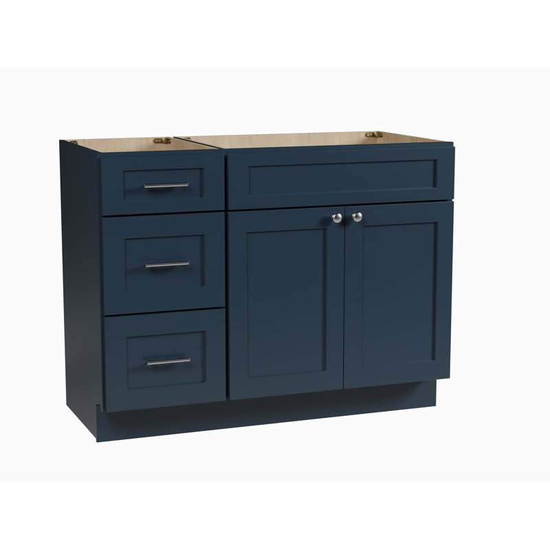 Meuble-lavabo simple 45 po avec tiroir Disar, Bleu