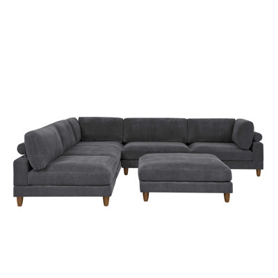 Large Seating Corduroy Modular Sectional