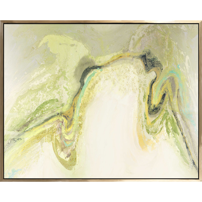 A River Runs Through It II - peinture sur toile à cadre flottant